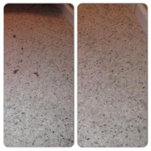 Before and After of the basement floor